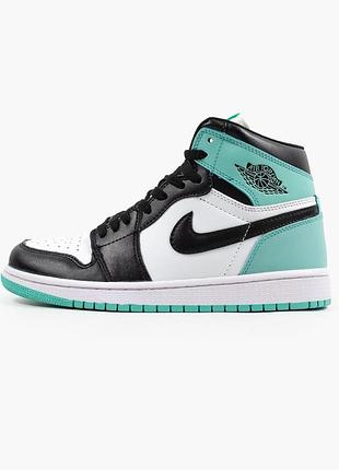 Женские кроссовки nike jordan 1 high мятные, свежий стиль для активных женщин найк джордан