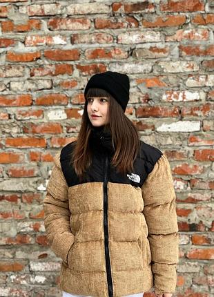 Зимний пуховик the north face beige куртка зе норд фейс m