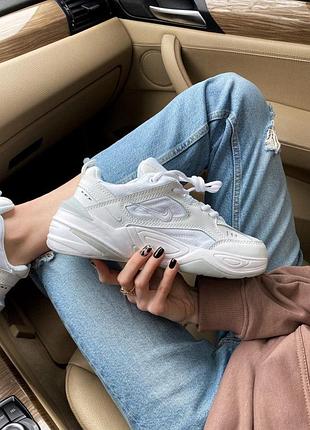 Жіночі кросівки nike m2k tekno кроси найк текно для жінок білі шкіряні зручні повсякденні