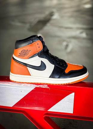 Женские кроссовки nike jordan 1 high оранжевые, модный выбор для повседневных образов найк джордан 40
