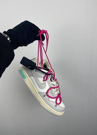 Женские стильные демисезонные кроссовки nike sb dunk x off white, теплая обувь найк сб данк для женщин 40
