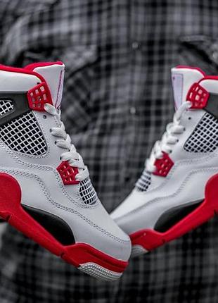 Мужские кроссовки nike air jordan 4 retro white культовые и стильные кроссы джордан 4 белые 40