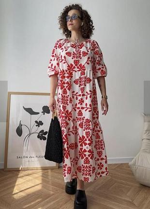 Легкое с воланом по низу платье 👗