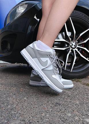 Женские кроссовки nike sb dunk low серые классические найк сб данк лоу найки качественные и легкие 37