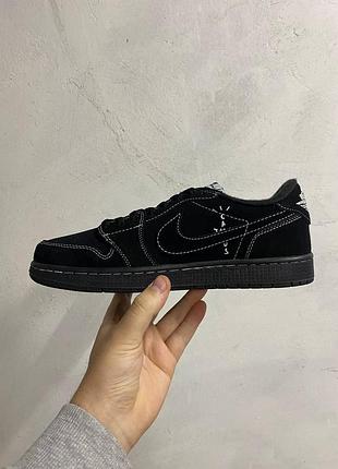 Чоловічі кросівки nike air jordan low чорні зручні для чоловіків повсякденні