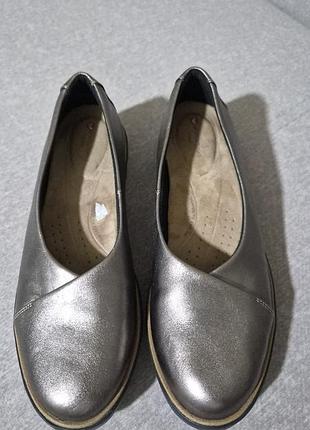 Кожаные балетки туфли clarks 39р.