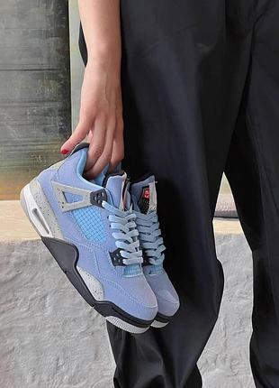 Мужские кроссовки nike air jordan retro 4 голубые, спортивные и модные кроссовки для мужчин nike air jordan 43
