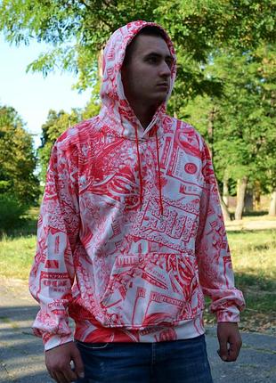 Худи supreme bling pink толстовка суприм розовая xxl