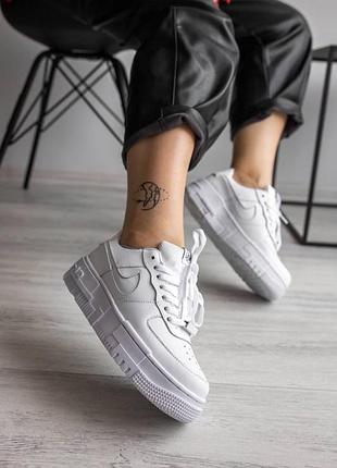 Кроссовки nike air force 1 pixel белые кожаные для женщин удобные повседневные найк аир форс 37