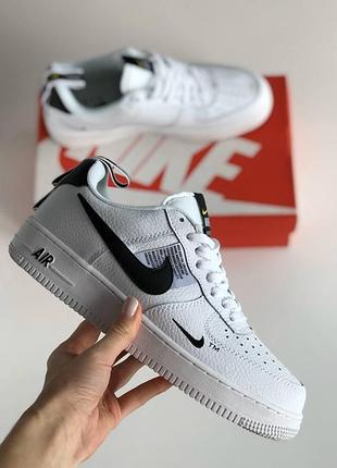Женские кожаные кроссовки nike air force 1’07lv8 белые удобные повседневные для женщин найк аир форс 38