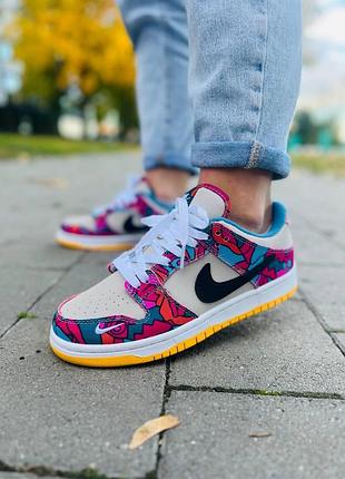 Женские кроссовки nike sb dunk low кроссы найки сб данк для женщин найк повседневные стильные белые с розовым 45