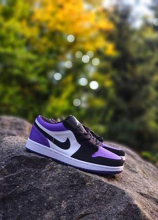 Жіночі кросівки nike air jordan low для жінок біло-чорні шкіряні зручні повсякденні кроси найк аір джордан лоу