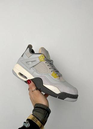 Мужские кроссовки nike air jordan retro 4 джорданы серые для мужчин удобные 38