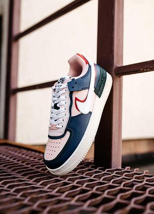 Женские белые кроссовки nike air force shadow стильные и легкие найк 39