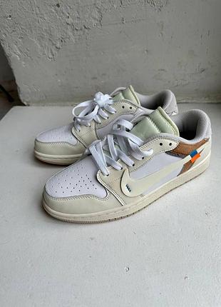 Стильні жіночі кросівки nike air jordan low шкіряні зручні повсякденні для жінок найк джордан
