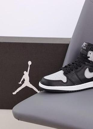 Nike air jordan 1 high для мужчин кроссовки удобные черно-белые кожа найк повседневные 44