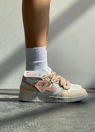 Женские кроссовки nike sb dunk low бежевые, универсальный аксессуар для любого образа найк сб данк лоу 41