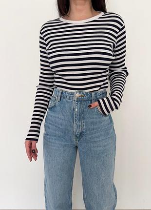 Лонг в рубчик h&m