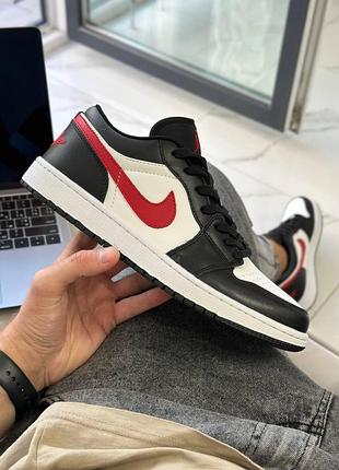 Кроси nike air jordan low для чоловіків повсякденні білі шкіра зручні