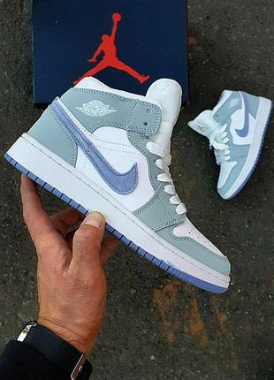 Женские кроссовки nike air jordan 1 high grey, стильная обувь для активных 41