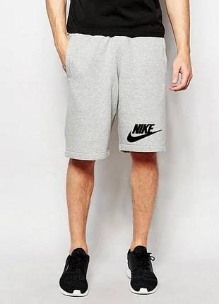 Мужские спортивные шорты nike серые найк