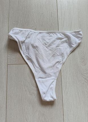 Белые трусики базовые стринги котоновые бикини танга m&amp;s m м 10 38 46