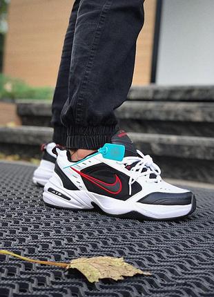 Мужские кроссовки nike air monarch для мужчин кеды найк удобные черные кожа\текстиль 45