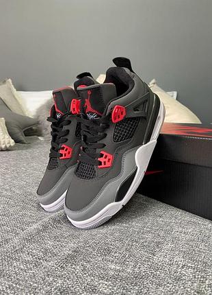 Женские кроссовки nike air jordan retro 4 infrared, комфортные и элегантные кроссы найк