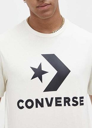 Чоловічі футболки converse all star logo білий унісекс конверс