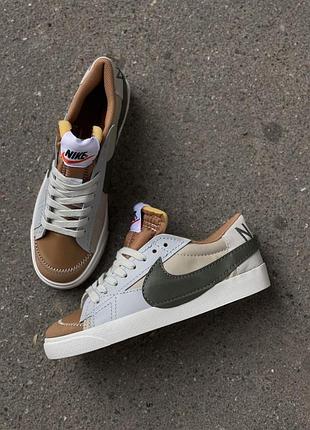 Білі жіночі кросівки nike blazer 77 low для жінок зручні шкіряні