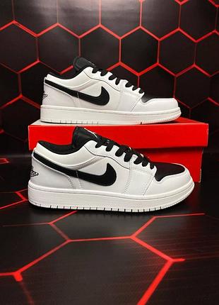 Nike air jordan low для мужчин белые кожа удобные найк повседневные