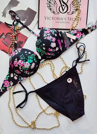 Victoria's secret 34c 75c xs s m l купальник с двойным пуш ап оригинал bombshell