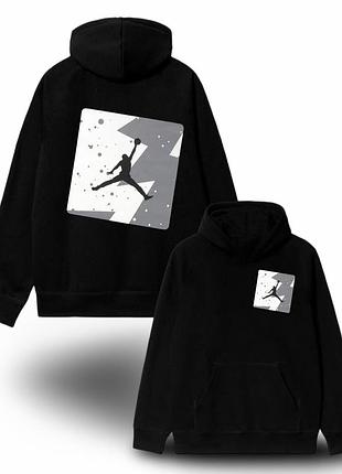 Худи jordan air nike logo унисекс джордан найк толстовка кофта лонгслив черный