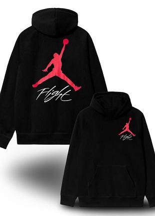 Худи jordan air nike logo унисекс джордан найк толстовка кофта лонгслив черный