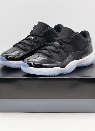 Кроссовки nike air jordan 11 retro low black (лимитированная серия джордан)