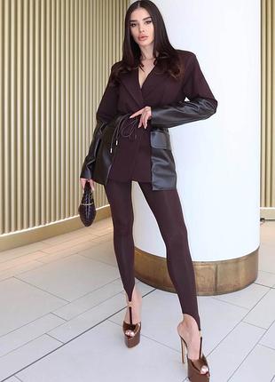 Леггинсы jadone fashion микс s шоколад