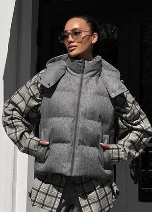Жилет jadone fashion арк l-xl сірий
