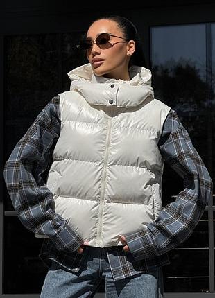 Жилет jadone fashion кул l-xl молоко