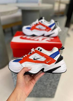 Женские кроссовки nike m2k tekno красные для женщин найки техно кожа удобные повседневные 37