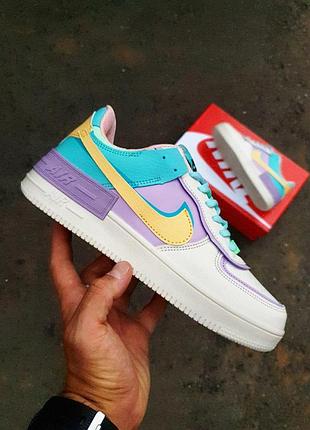 Жіночі кросівки nike air force shadow шкіряні стильні та зручні найк ейр форс шадоу
