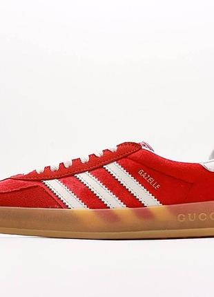 Кроссовки adidas x gucci gazelle замшевые женские качественные для женщин 43