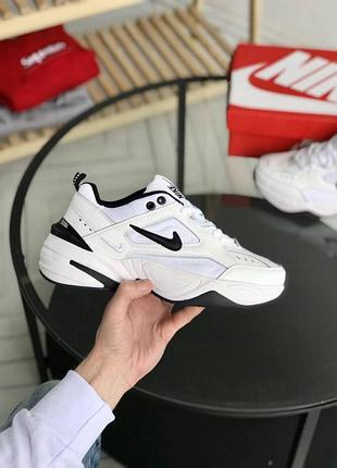 Кросівки nike m2k tekno для чоловіків зручні шкіра/текстиль білі 45