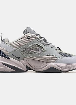 Мужские кроссовки nike m2k tekno кроссы найк м2к техно для мужчин кеды найк удобные кожа\текстиль белые 45