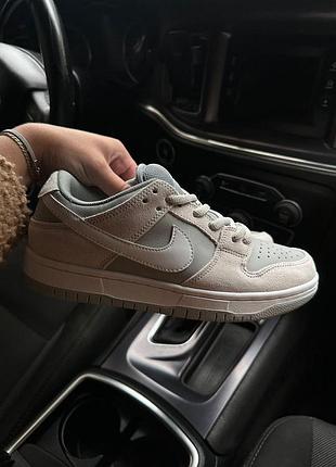 Унисекс стильные демисезонные кроссовки nike sb dunk disrupt grey, светлая качественная обувь сб данк 45, 36