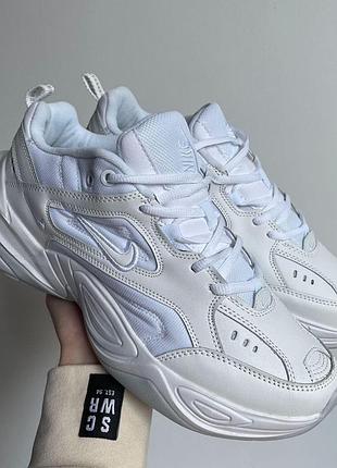 Жіночі кросівки nike m2k tekno кроси найк текно для жінок білі шкіряні зручні повсякденні
