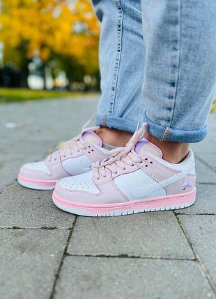 Женские кроссовки nike sb dunk low розовые, качество и стиль для вашего комфорта найк сб данк лоу 38