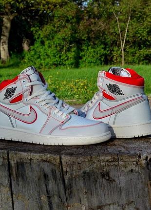 Кроссы найк аир джордан для женщин удобные белые женские кроссовки nike air jordan 1 high кожаные