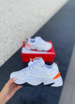 Кроссы nike m2k tekno белые для женщин найки техно кожа удобные повседневные женские 42