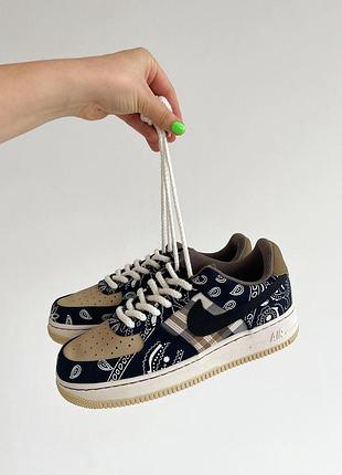 Кроссовки nike air force 1 cactus jack кожаные для женщин повседневные и удобные найк аир форс 1 лоу 43