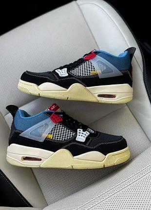 Жіночі кросівки nike air jordan retro 4 кроси найк чорні зручні для жінок повсякденні